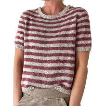 Dames Tops Zomer Shirts met Korte Mouwen Gestreepte Trui Schattige Casual Top Gemengde Kleuren XXL