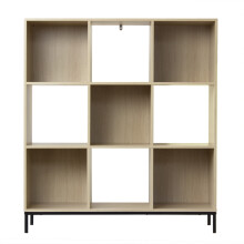 9-compartment storage shelf with metal legs