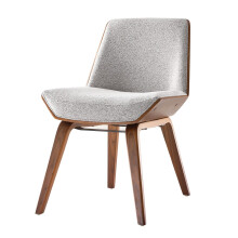 Beige fabric chair, 52 cm wide - NICO