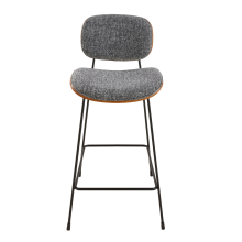 OLYMPIA grey fabric counter chair