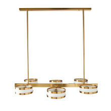 SONIK white and gold metal chandelier