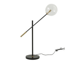 Glass ball table lamp, 72cm wide x 85cm high