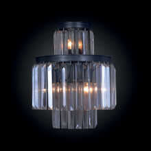 FULGURANT grey metal and glass wall light