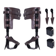 Pontos de Escalada para Árvores-Duoku-1 Par de Esporões em Aço Liga-Capacidade de Carga 350 lb com Fivelas e Protetores