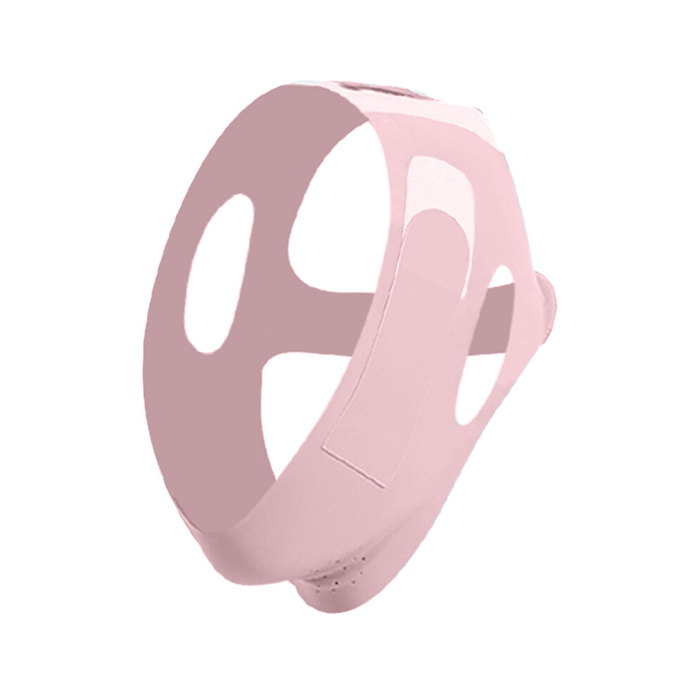 Creation-3C (Pink) Ice Silk Chin Strap For Face Slimming, Adjustable & Non-Slip