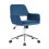 Adjustable velvet office chair - Ross 4