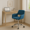 Adjustable velvet office chair - Ross 5