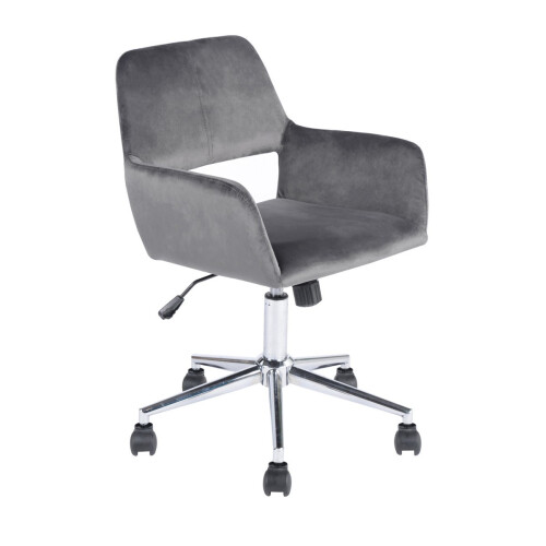 Adjustable velvet office chair - Ross 1