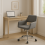 Adjustable velvet office chair - Ross 3