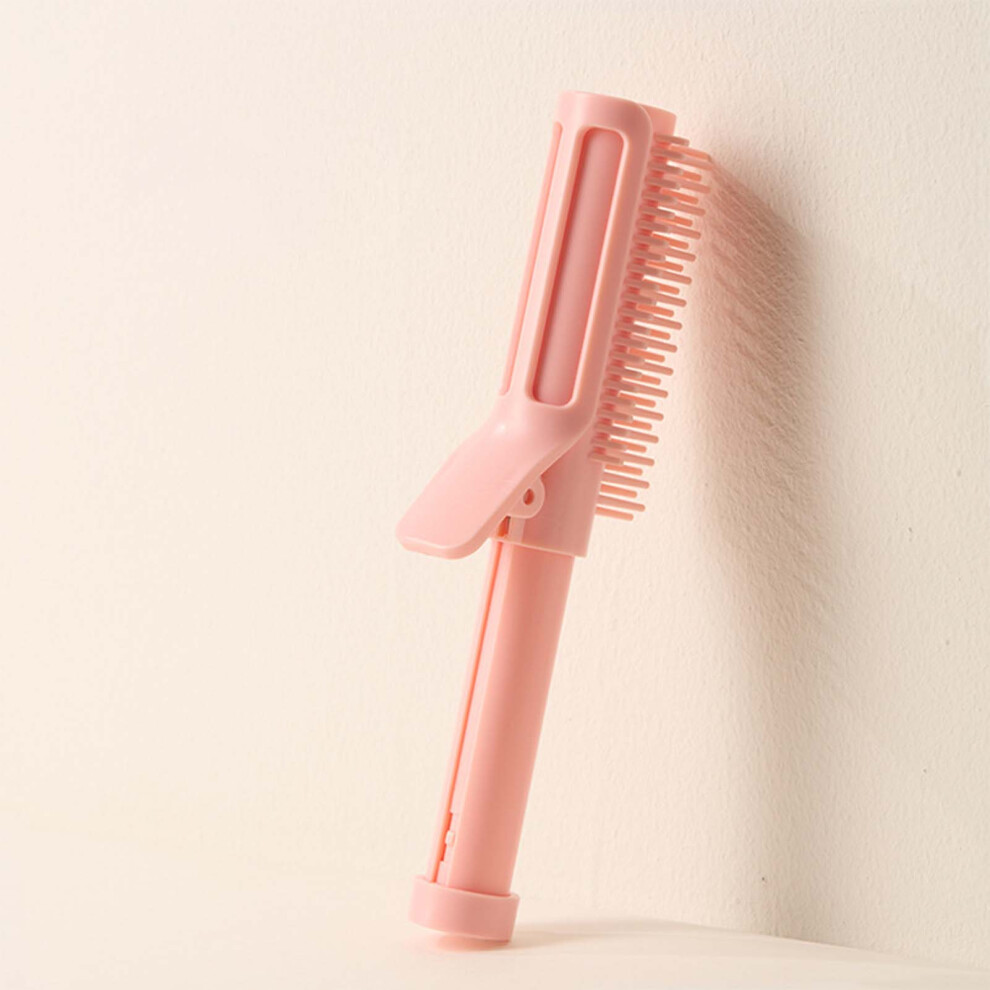 Creation-3C (Pink) Fluffy Hair Curler Comb - Anti-Slip Styling Tool