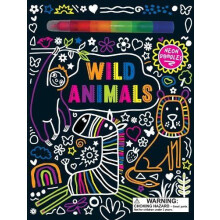Neon Doodles Book Wild Animals Paperback Book