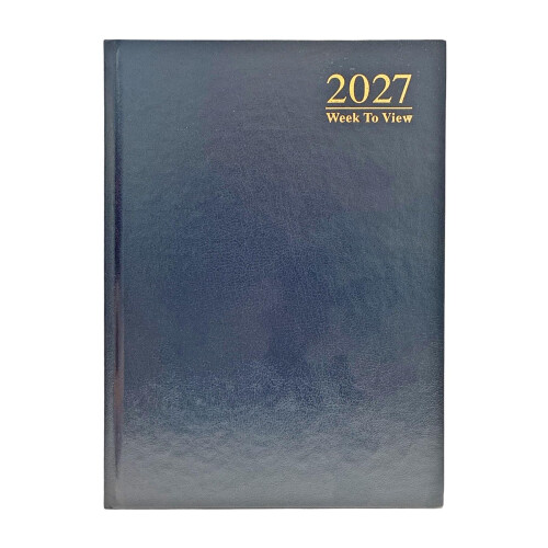 2027 A5 Diary Hardback Week to View 3183 - Navy