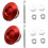 2 PCS Push Button Quick Release Hood Bonnet Pins Lock Clip Car Bumper  Kit Red 1