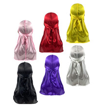 6St Diverse Kleuren Lange Satijnen Durag Met Band