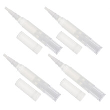 4St Cosmetische Lege Pen Met Kwast Wit Voor Nagelolie En Lipgloss