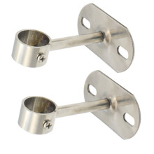 2St Stevige Rvs Closet Rod Holder Voor Douche En Kastgebruik