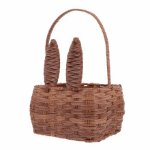 1Duurzame Woven Egg Basket Bruin Met Handvat Voor Keuken