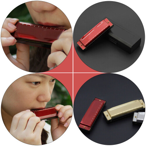 1St Elegante Metal Harmonica 10 Blues Harmonica G Sleutel 2