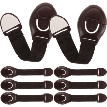 12St Baby Proof Lock Canvas Veiligheidsslot Bruin Koelkast