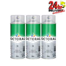 Octoral Spot Primer 1K Aerosol Spray Can White 400ml PA3 Quick Drying x3