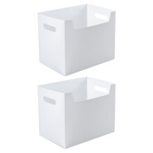 2St Wit Plastic Opbergboxen Voor Boeken En Documenten