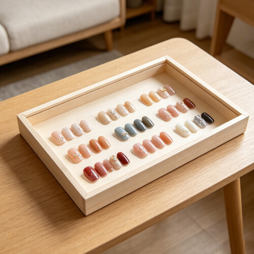 1St Natuurlijke Manicure Display Board Met Stofbescherming 2