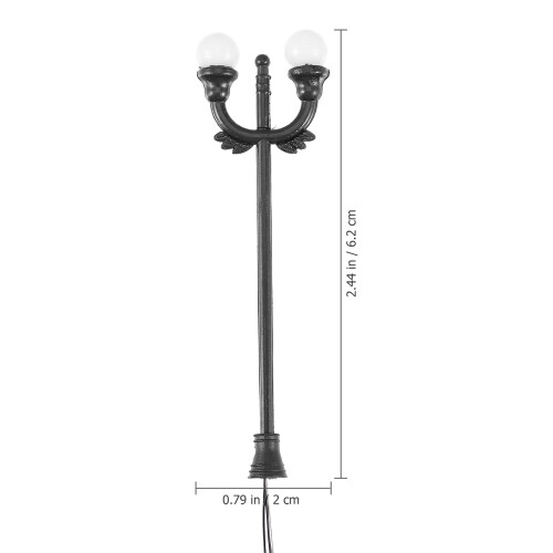 3St Park Lamp Model Zwart Plastic Voor Sand Table DIY 1