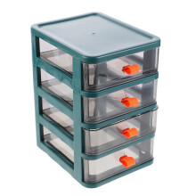 1St Transparante Groen PP Opbergbox Met Lade Voor Kantoor En Make-Up