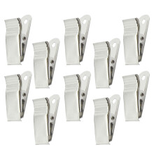 100Stk Metall Badge Clips Mit Mini-Federklemme Für Büro & Events