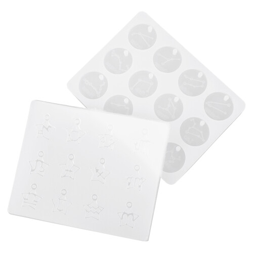 2St Flexibele Silicone Mal Constellaties Voor DIY Hangers Wit
