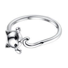 1 Vingerring Vrouwen Sieraden Katpatroon Open Ring