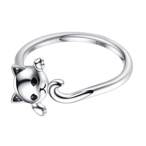 1 Vingerring Vrouwen Sieraden Katpatroon Open Ring