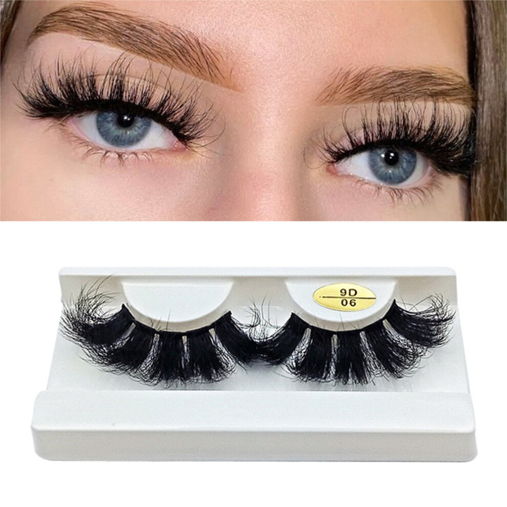Zhouq-Outdoors 3D False Eyelashes 25Mm Natural Look Handmade