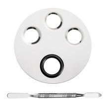1Set Make-Up Palet Met Rvs Voor Kleur Menging Nail Art Kit