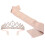 2St Elastische Roze Gouden Kroon Met Feest Sjerp 1
