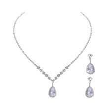 1Set Kristallen Halsketting En Oorbellen Claviculaire Sieraden