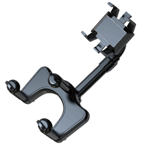 Zwarte Auto Telefoonhouder ABS PU Clip Universeel Dashboard