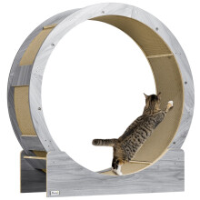 Ruota per gatti da 91 cm con freno, tappetino tiragraffi, ruota fitness per interni