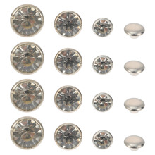 60St Zilveren Kleding Rivets Voor DIY Lederen Ambachten En Tassen