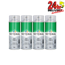 Octoral Spot Primer 1K Aerosol Spray Can Mid Grey 400ml PA7 Quick Drying x4