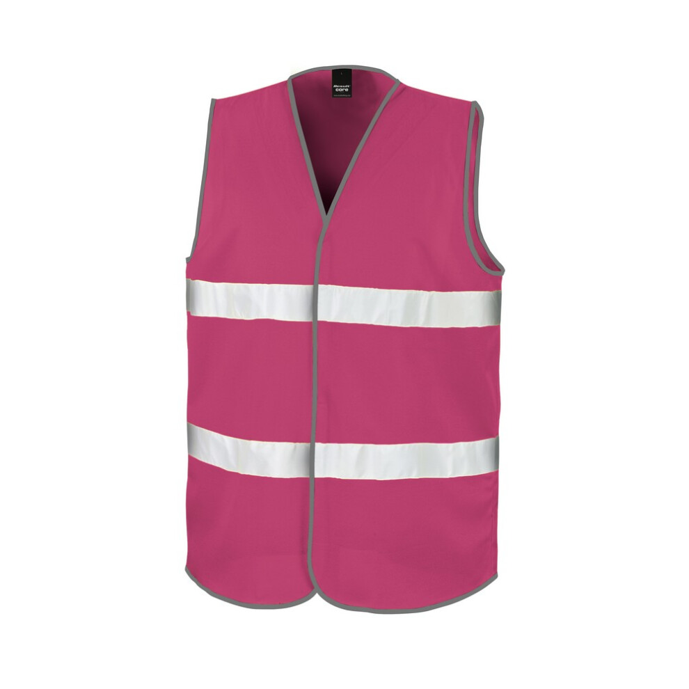 Result (Lxl, Raspberry) Core Adult Unisex Motorist Hi-Vis Safety Vest