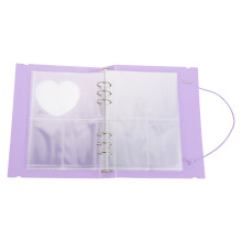 1PP Fotoalbum Paars Met Veelzijdige Kaart- En Ticketopslag