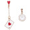 1Paar Duurzame Dangle Oorbellen Met Creatieve En Kaarten 1