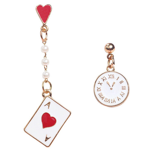 1Paar Duurzame Dangle Oorbellen Met Creatieve En Kaarten