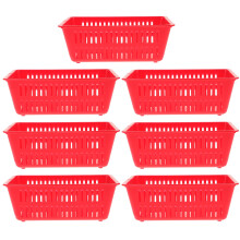 7-Delige Plastic Muntenopbergmandjes Decoratief Desktop Organizer Rood