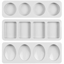 3St Silicone Zeepmal 4-Gats DIY Voor Creatief Handgemaakt