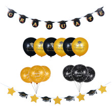 1Set Herbruikbare Afstudeer Ballonnen En Banner Voor Party Foto's