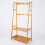 Bamboo Clothes Rail with 2 Shelves 1