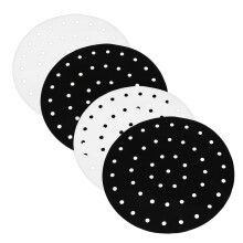 4St Silicone Airfryer Mat Wit Perforatie Herbruikbaar Keuken