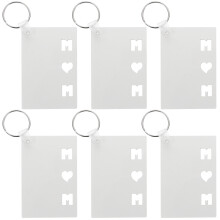 6St Blank Key Ring Wit Duurzaam Voor Sublimatie Print